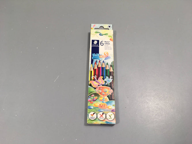 NEUF 6 crayons de couleur, Sta.edtler, moins cher chez Petit Kiwi