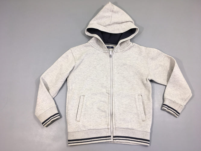 Gilet à capuche texturé gris, moins cher chez Petit Kiwi