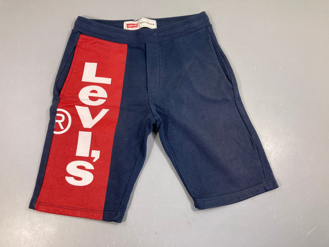 Bermuda molleton bleu foncé-rouge Levi's, moins cher chez Petit Kiwi