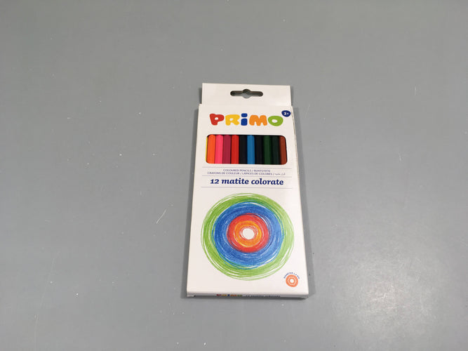 NEUF 12 crayons de couleur, Primo, moins cher chez Petit Kiwi