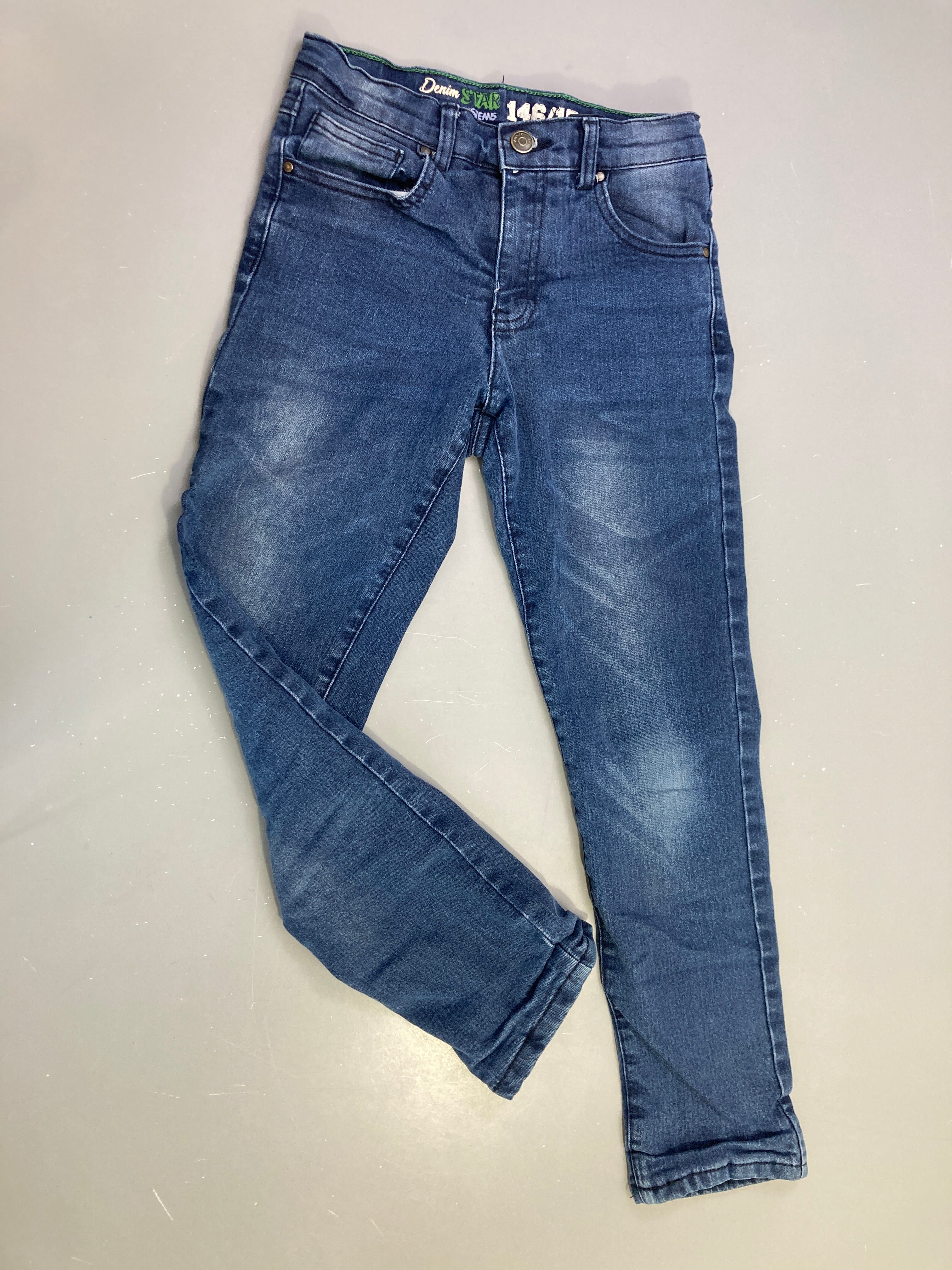 Jeans foncé doublé jersey