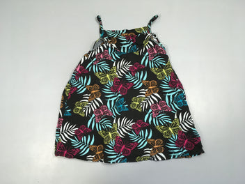 Blouse fines bretelles s.mockée noire papillons