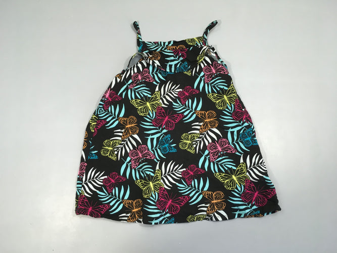 Blouse fines bretelles s.mockée noire papillons, moins cher chez Petit Kiwi