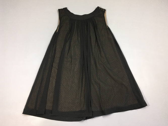 Robe s.m voile noire pois, moins cher chez Petit Kiwi