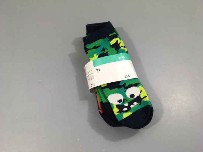 Lot de 5 paires de chaussettes monstres, 27-30, moins cher chez Petit Kiwi
