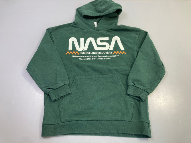Sweat molleton zippé capuche vert NASA-Bouloché, moins cher chez Petit Kiwi