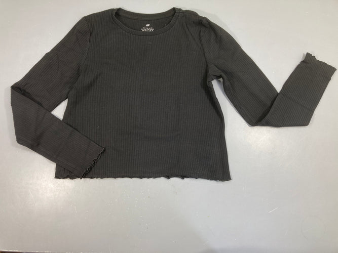 T-shirt m.l côtelé noir, moins cher chez Petit Kiwi