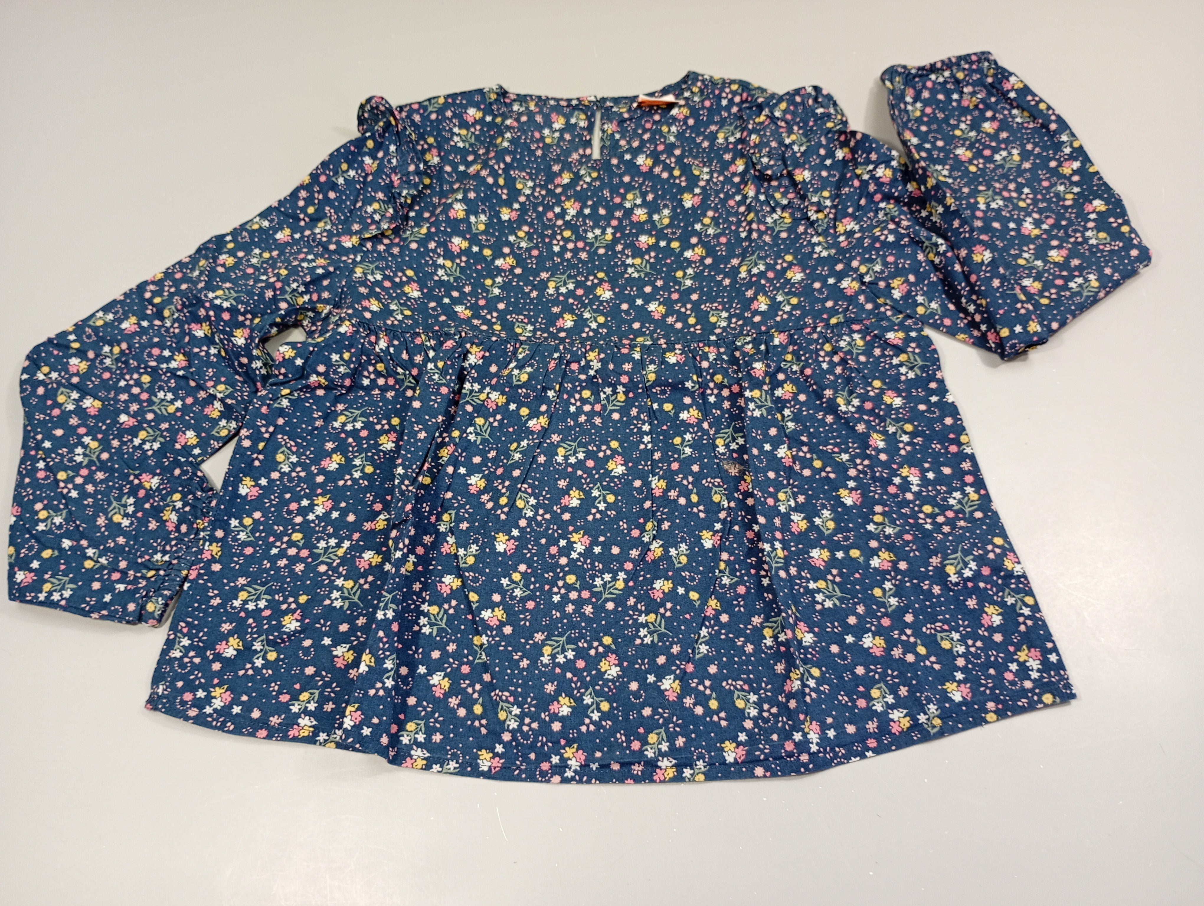 Blouse ml à fleurs pastels