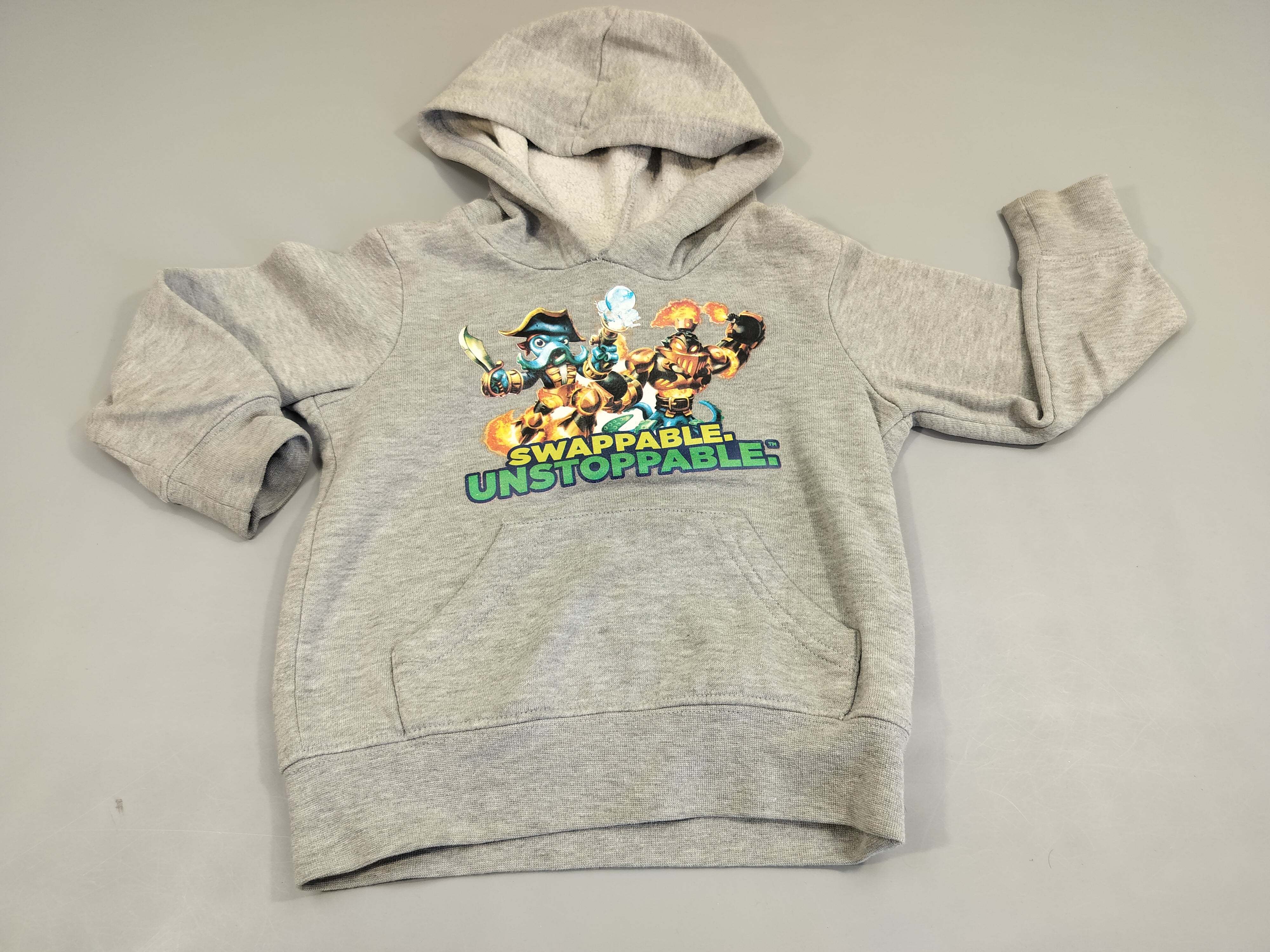 Sweat à capuche gris chiné  Skylanders 