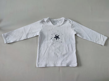 T-shirt m.l blanc étoile 