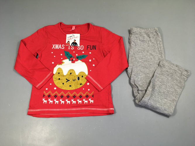 NEUF Pyjama 2pcs jersey rouge Xmas, moins cher chez Petit Kiwi