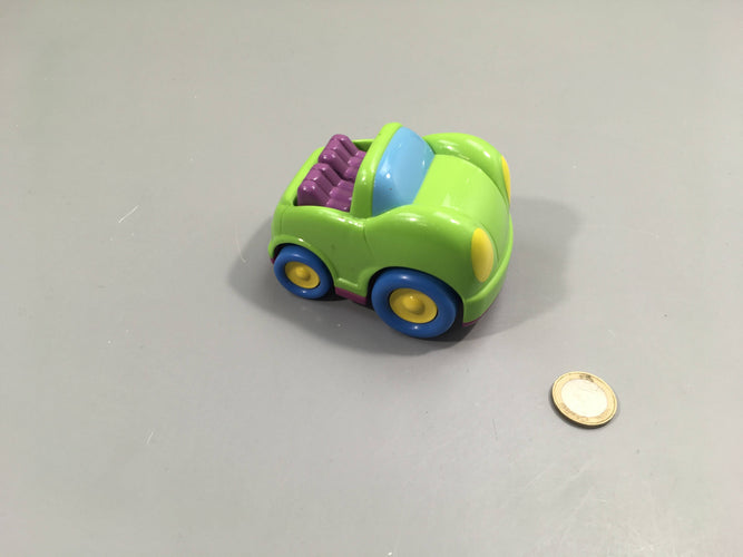 Voiture plastique vert/mauve, moins cher chez Petit Kiwi