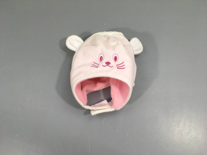 Chapka velours doublée polar blanc oreilles Souris, moins cher chez Petit Kiwi
