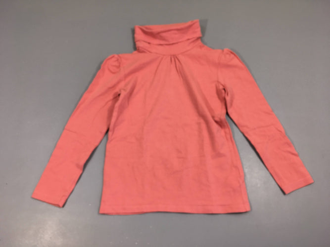 T-shirt m.l col roulé rose, moins cher chez Petit Kiwi