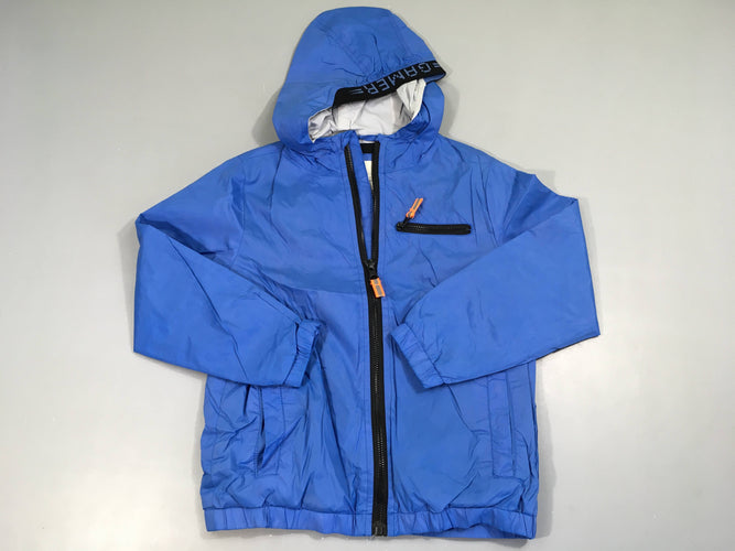 Veste légère zippée bleue à capuche, moins cher chez Petit Kiwi