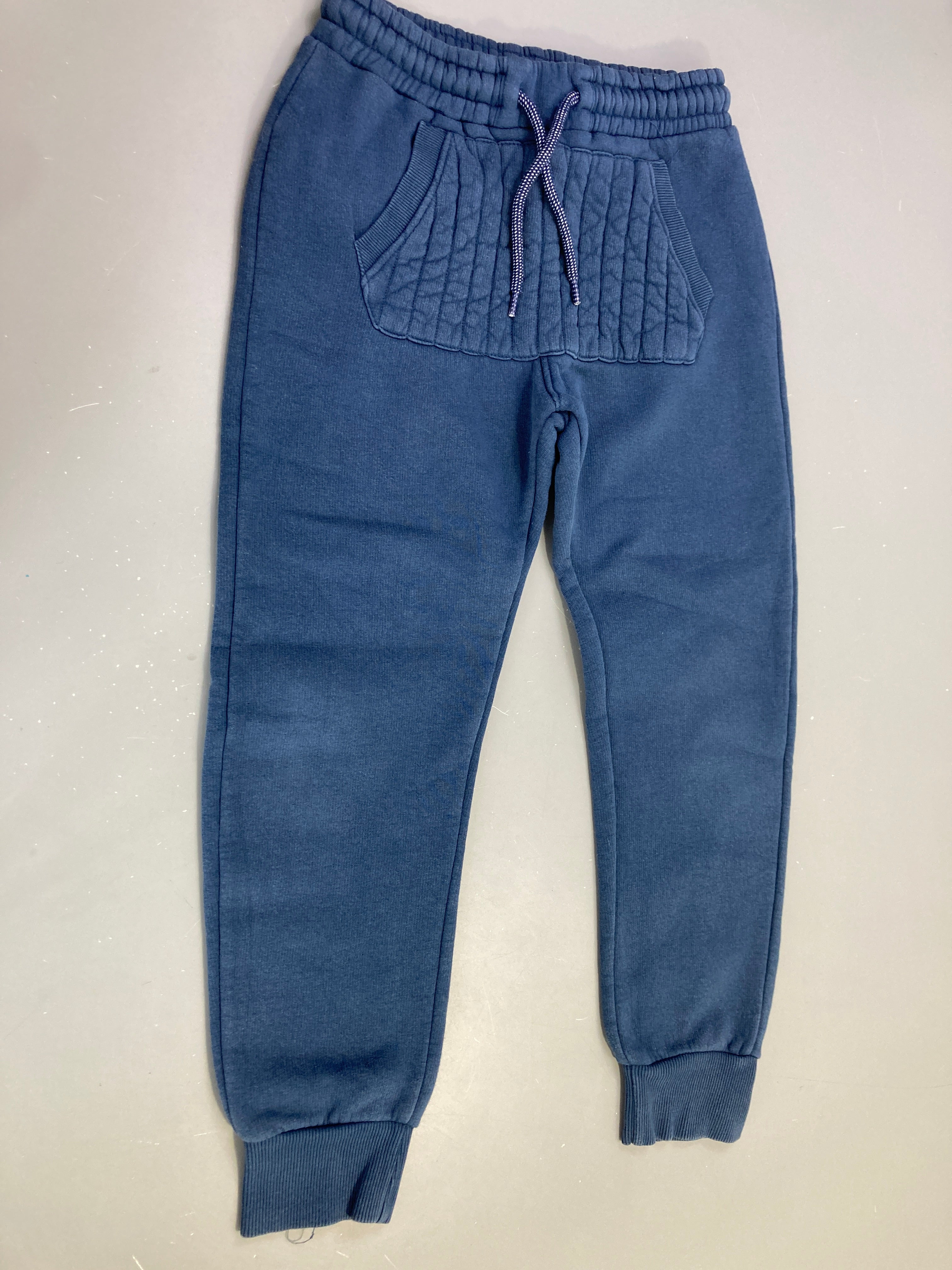Pantalon training bleu marine cordon poches