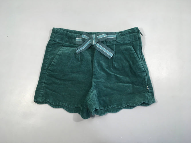 Short velours ras vert foncé noeud, moins cher chez Petit Kiwi
