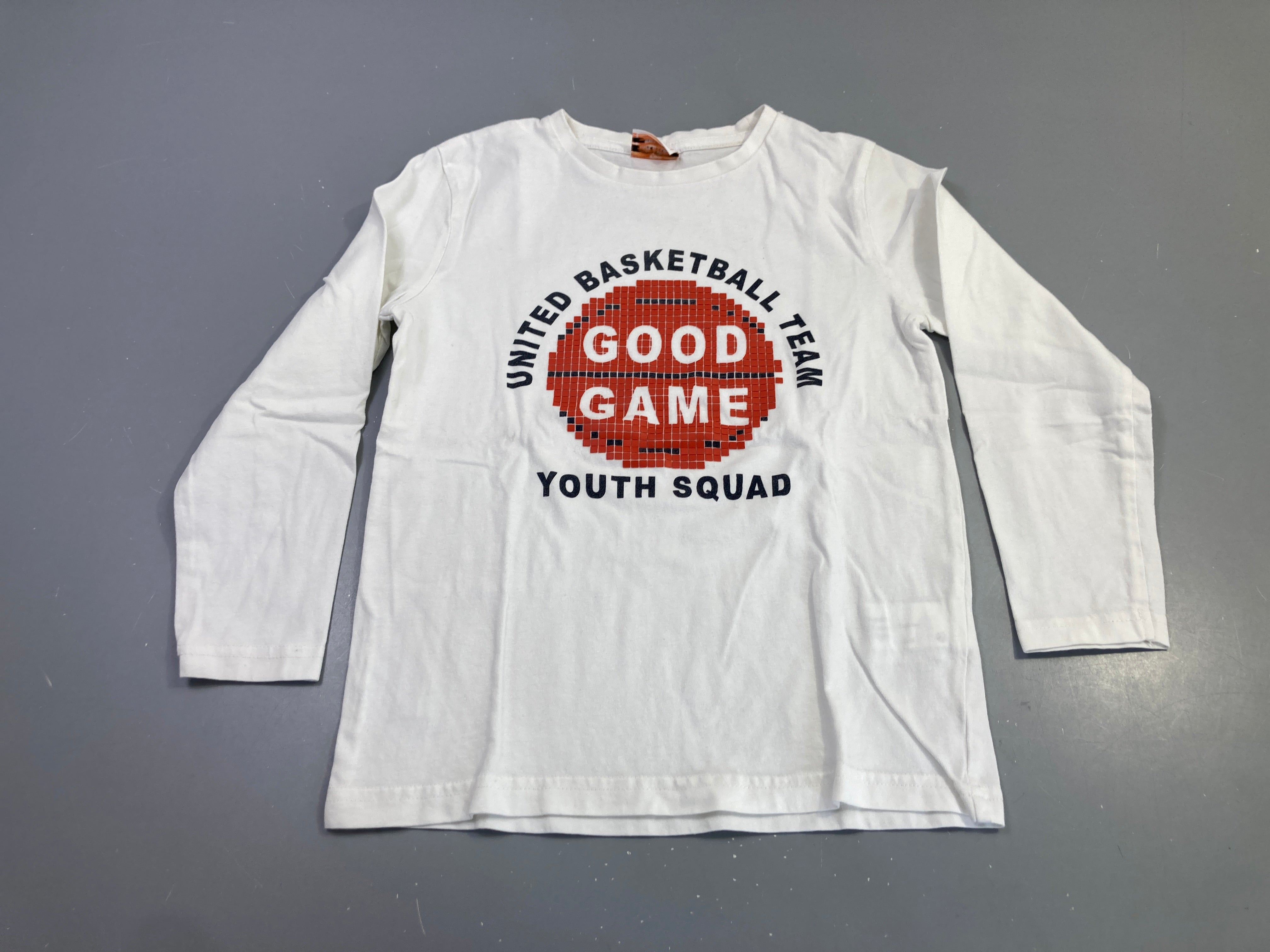 T-shirt m.l blanc Good Game Basketball