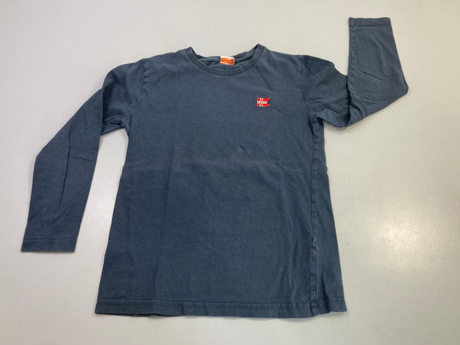 T-shirt m.l bleu marine logo drapeau rouge, moins cher chez Petit Kiwi
