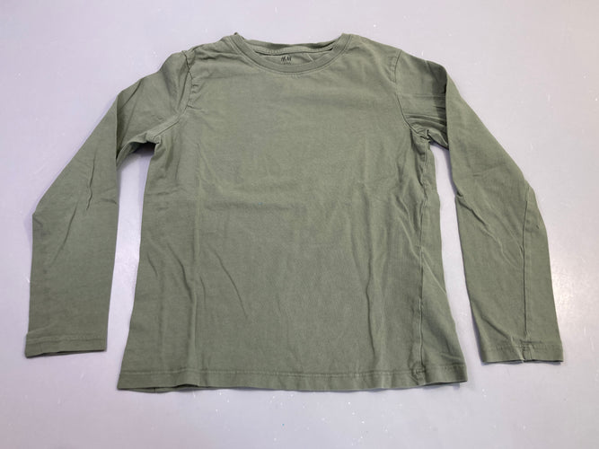 T-shirt m.l vert kaki uni, moins cher chez Petit Kiwi