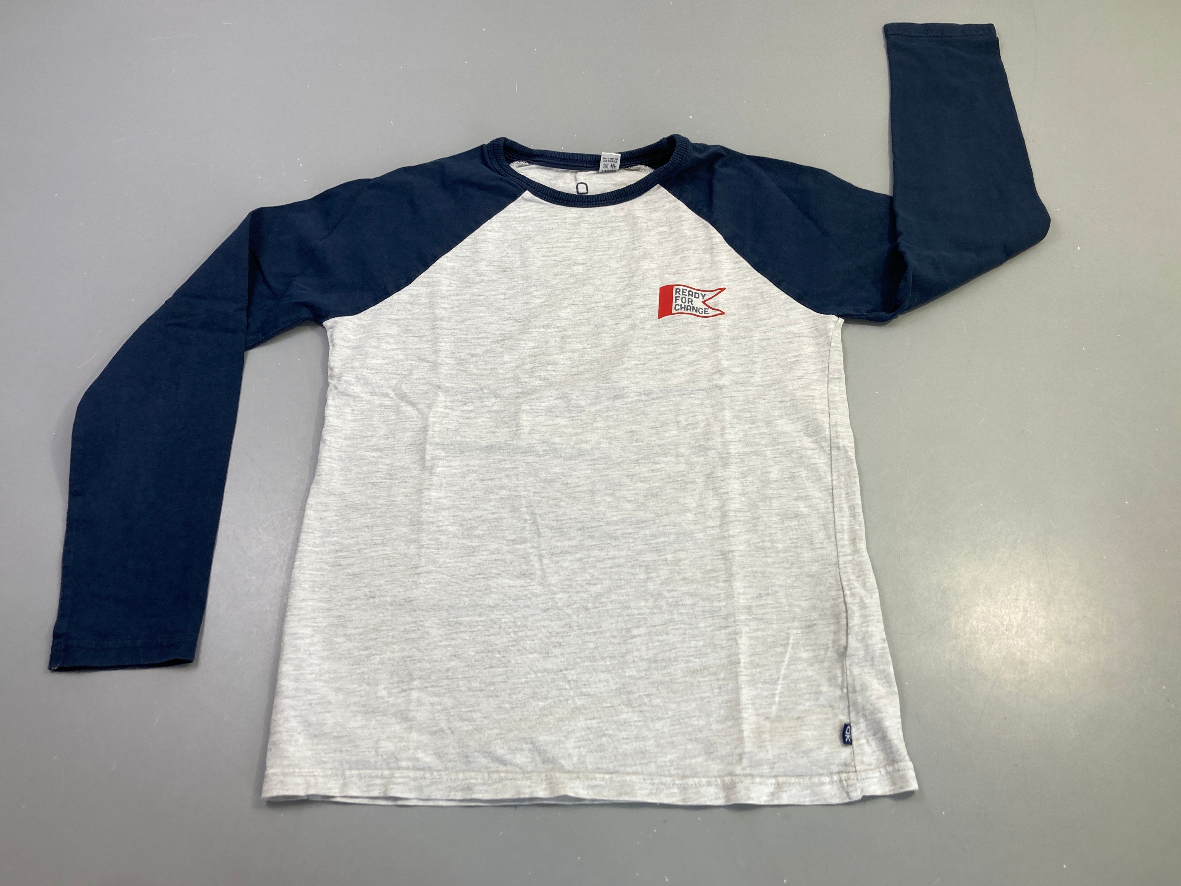 T-shirt m.l gris chiné marine Ready for Change
