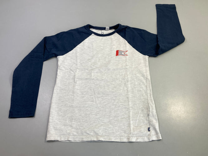 T-shirt m.l gris chiné marine Ready for Change, moins cher chez Petit Kiwi
