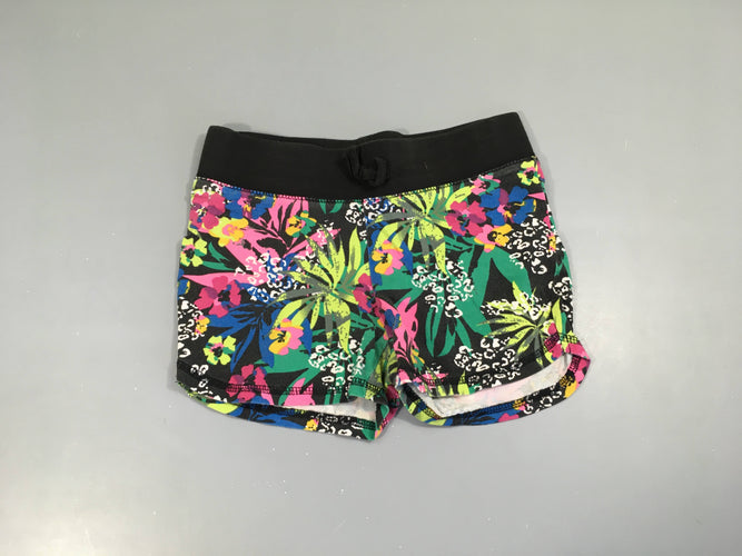 Short jersey feuillage multicolore, moins cher chez Petit Kiwi