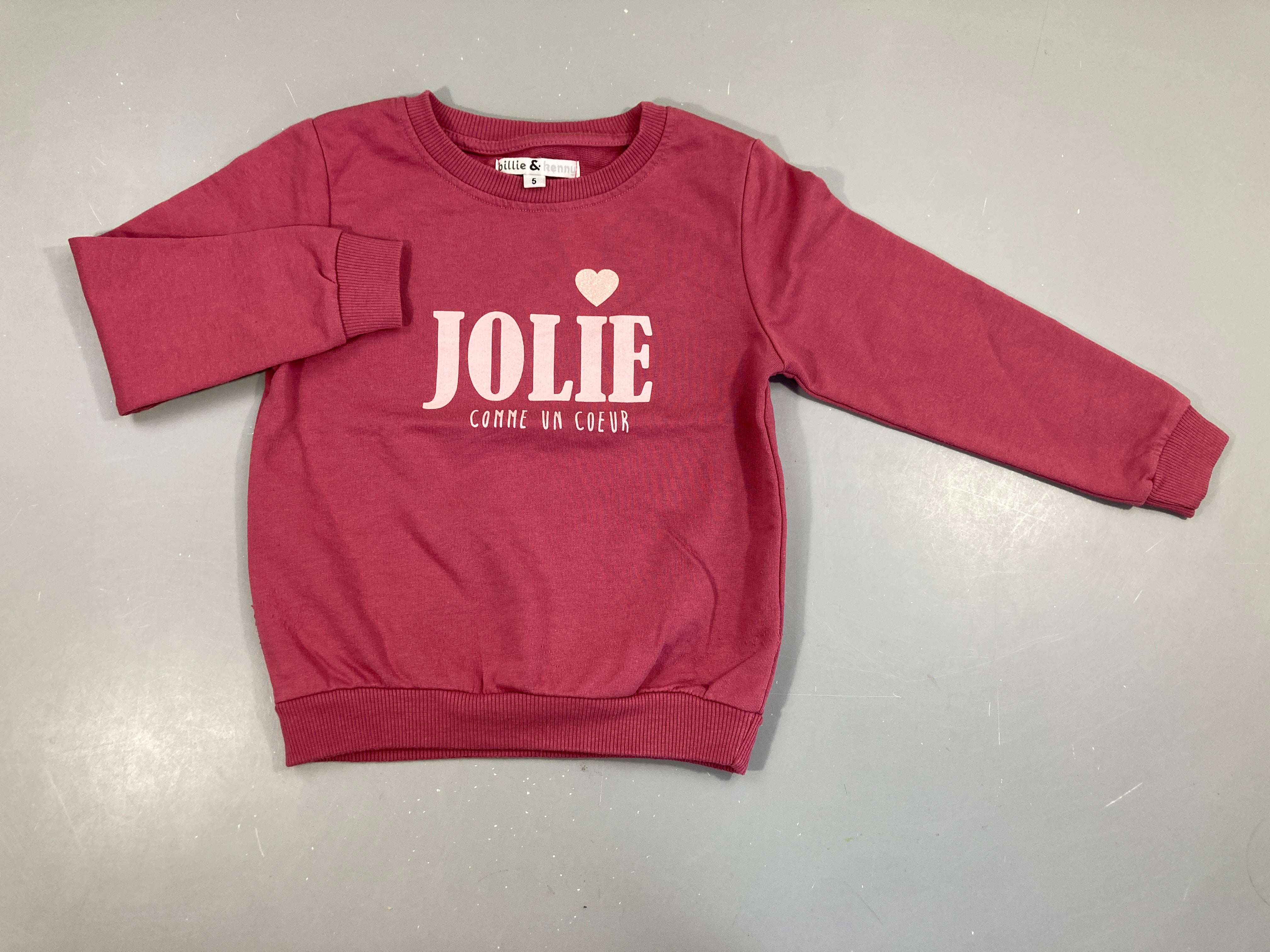 Sweat rose foncé Jolie Légèrement bouloché bas