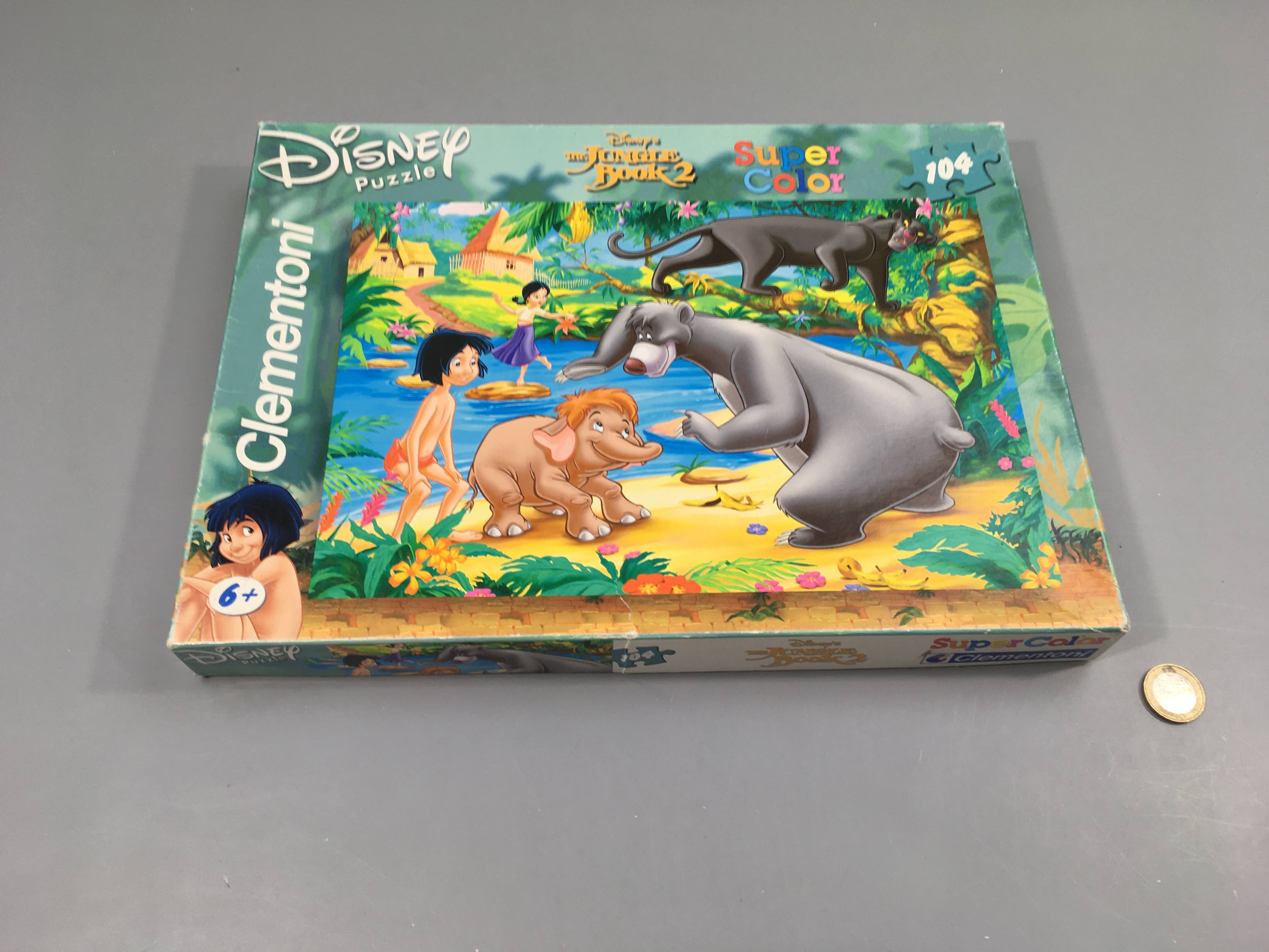 Complet Puzzle super color 104pcs Le livre de la jungle, 6+