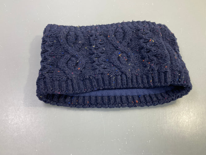 Snood tricot bleu marine chiné polaire, moins cher chez Petit Kiwi