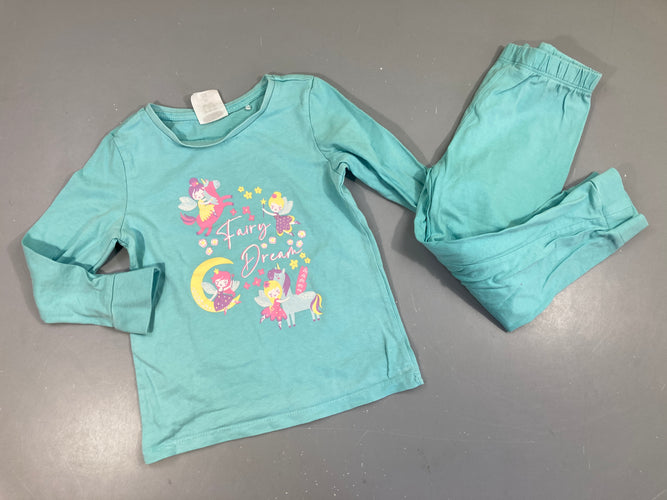 Pyjama 2pcs jersey bleu Fairayé, moins cher chez Petit Kiwi