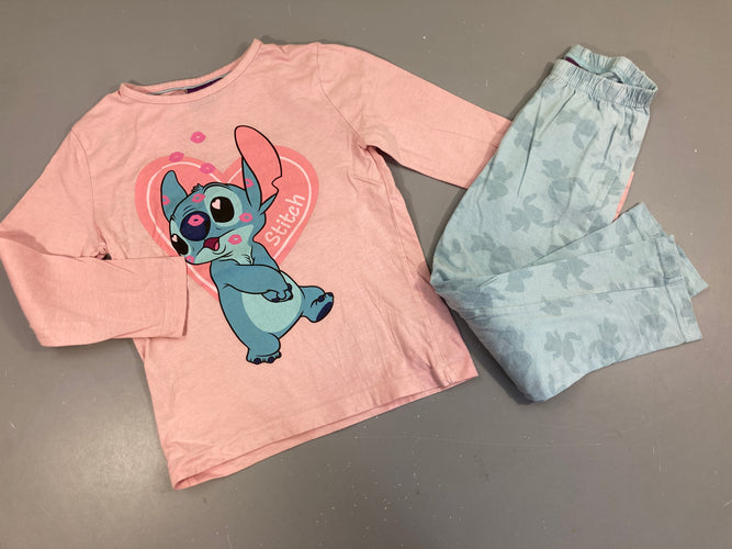 Pyjama 2pcs jersey rose Stitch, moins cher chez Petit Kiwi