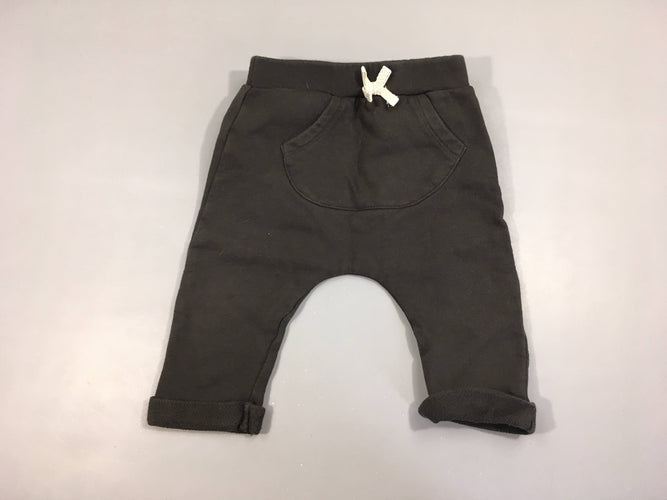 Pantalon molleton gris foncé revers, moins cher chez Petit Kiwi