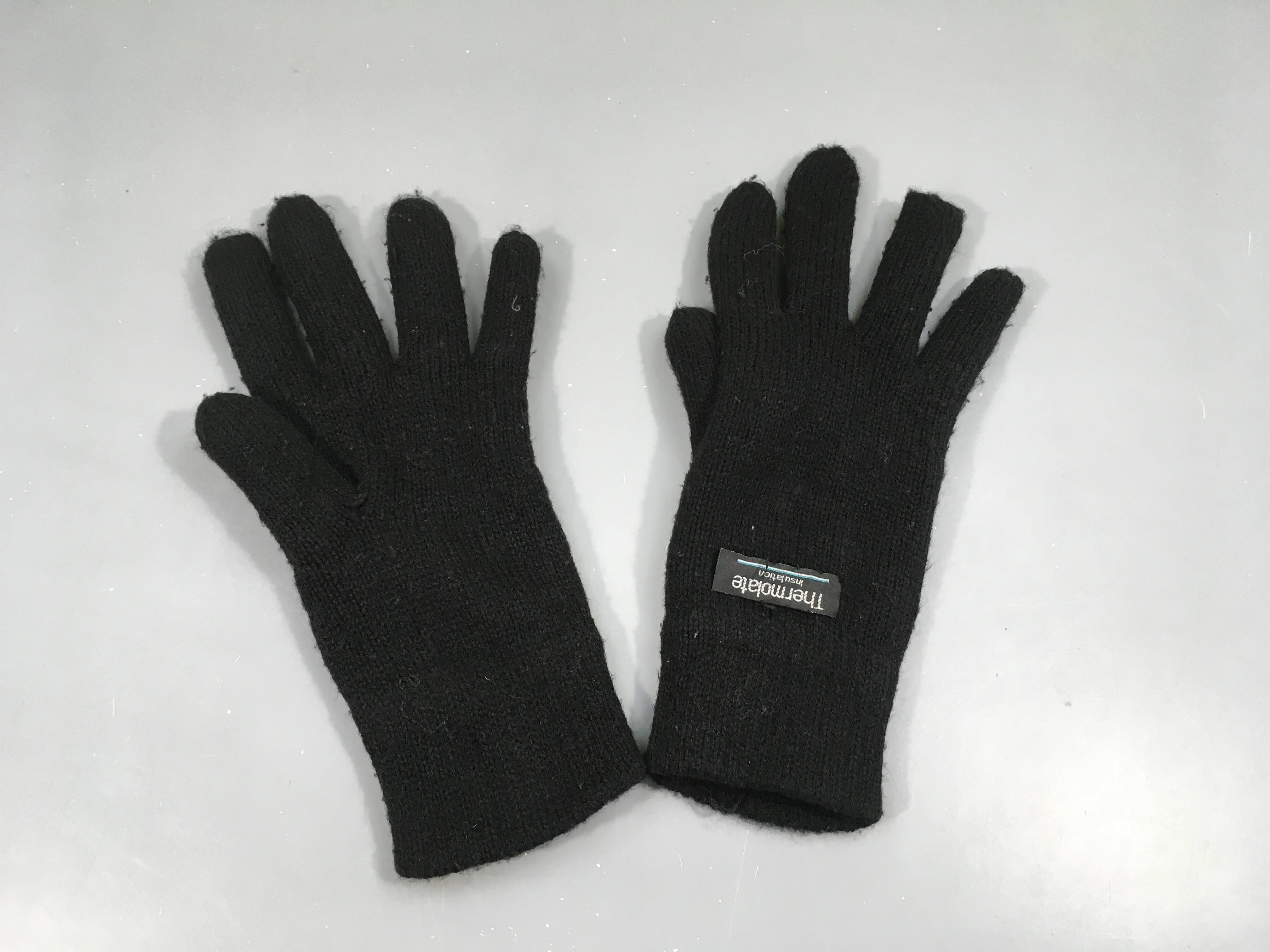 Gants noirs thermolate S/M