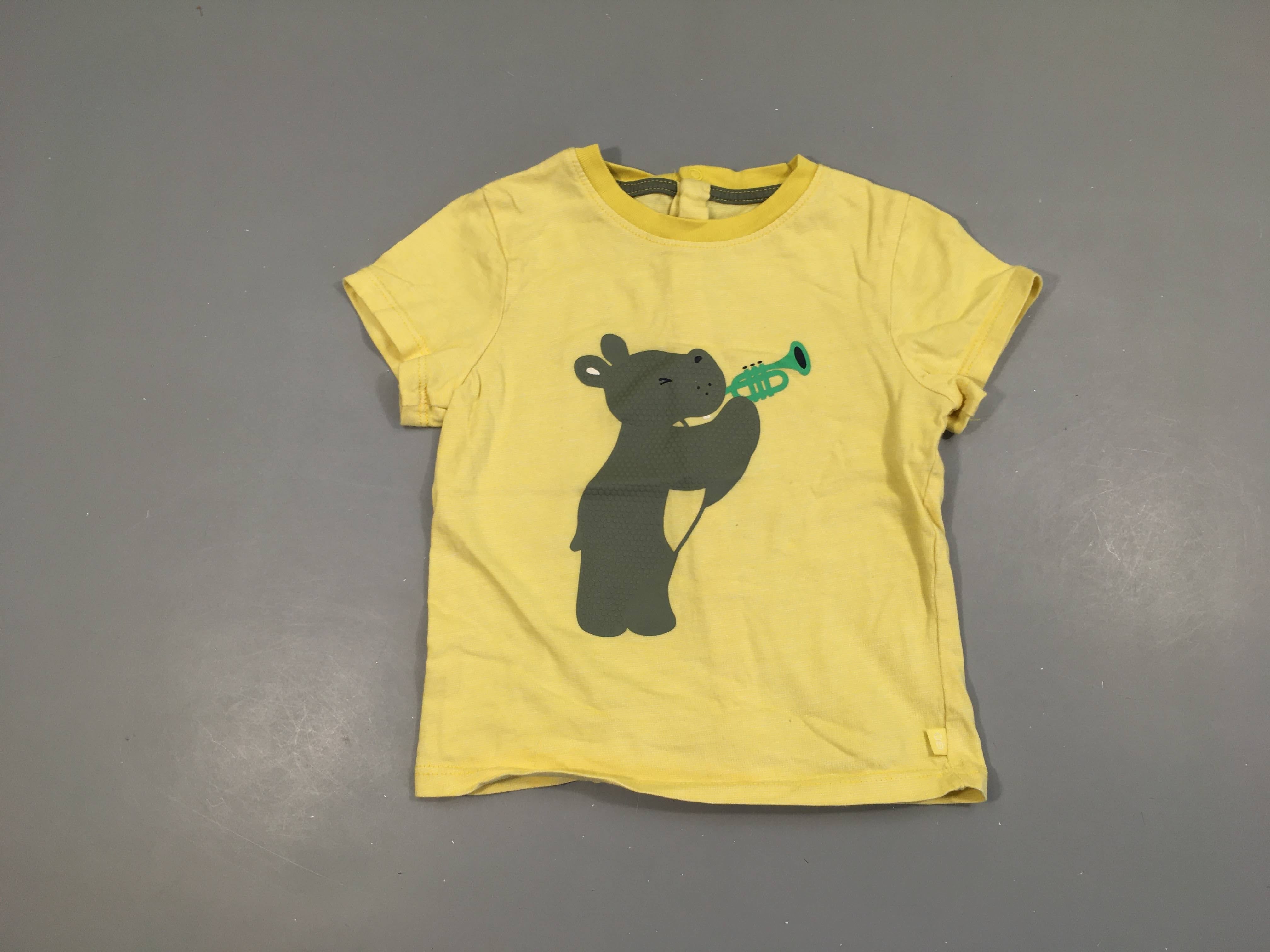 T-shirt m.c jaune hippo trompette