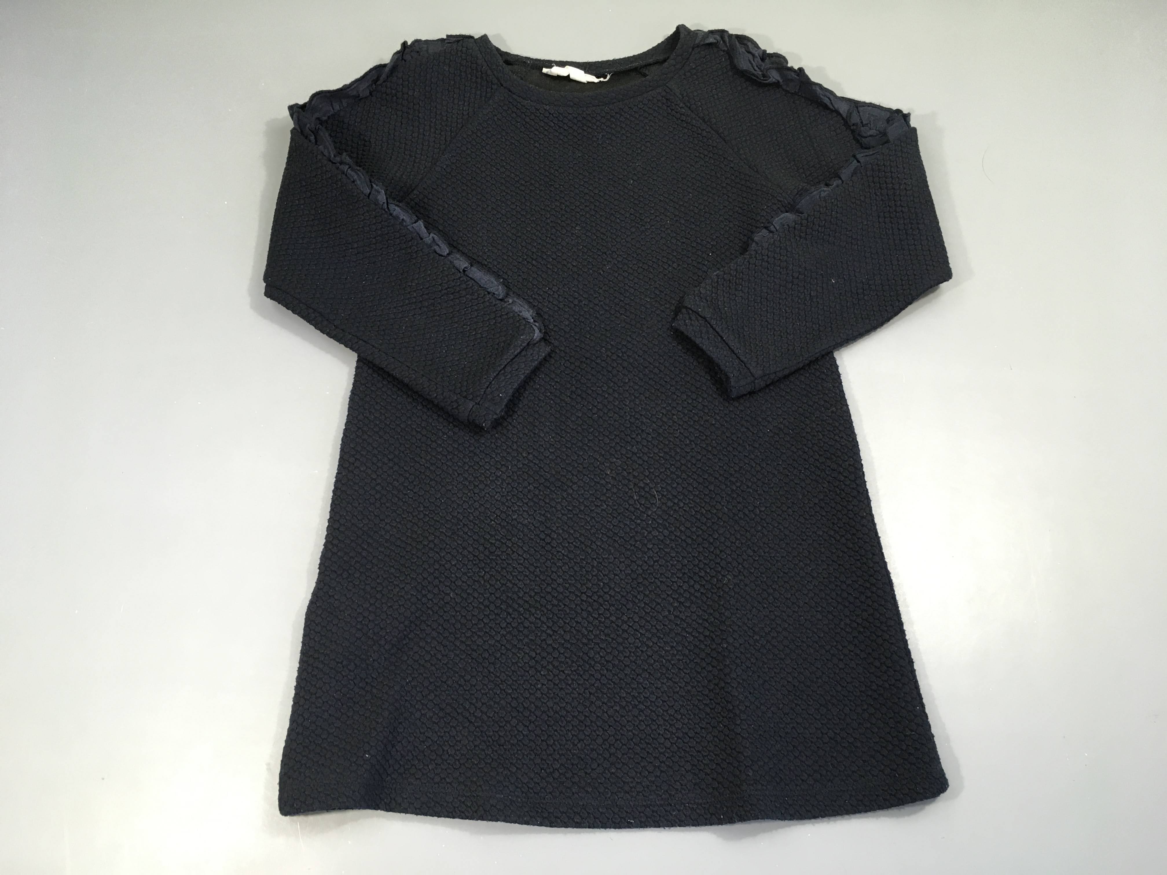 Robe sweat m.l texturée bleu marine