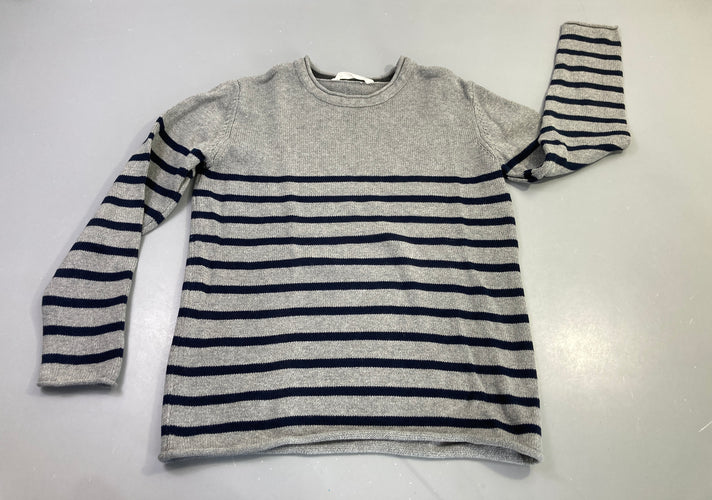 Pull bleu marine col V 30%Laine Bouloché!, moins cher chez Petit Kiwi