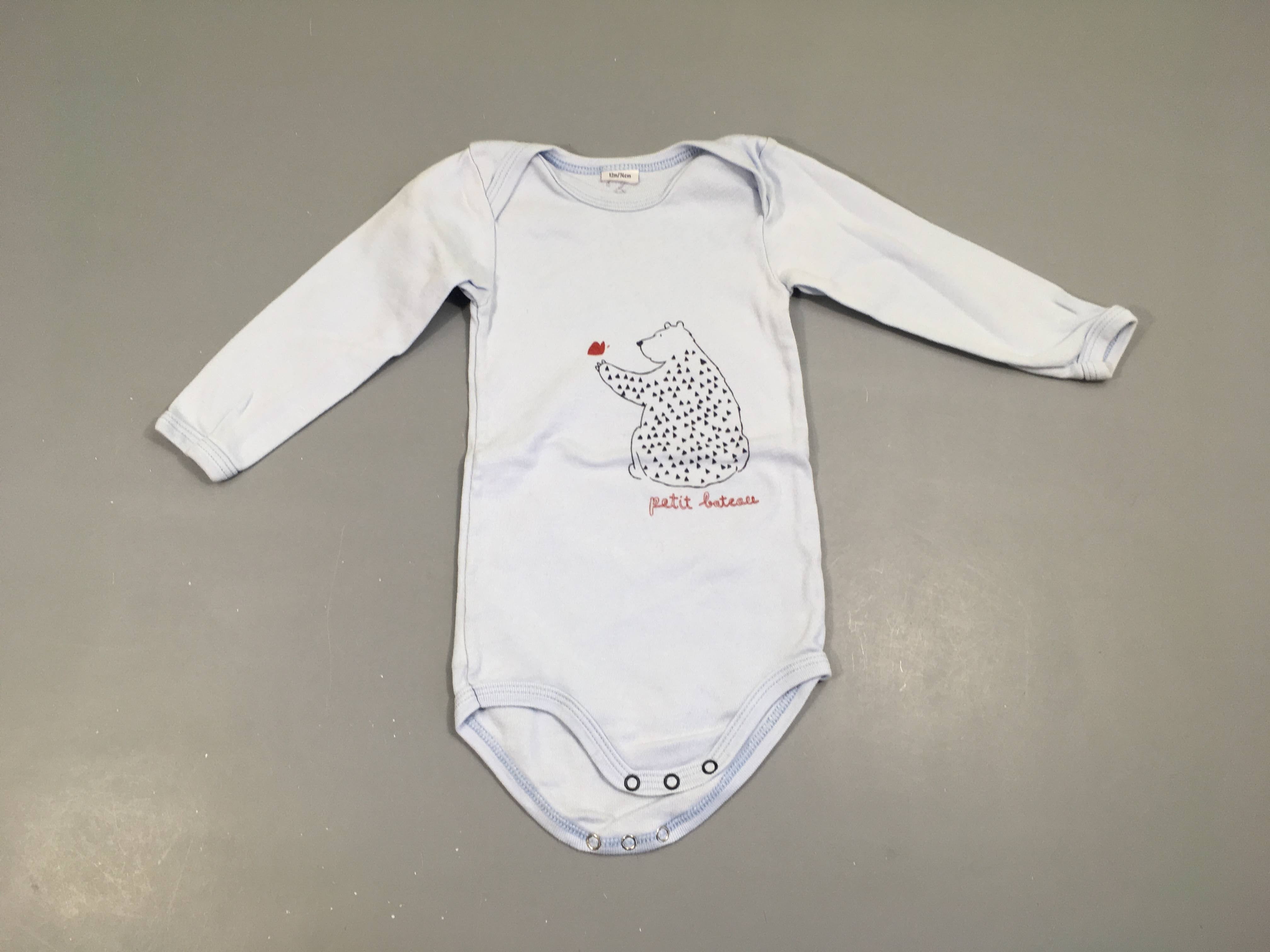 Body m.l bleu clair ours coeur