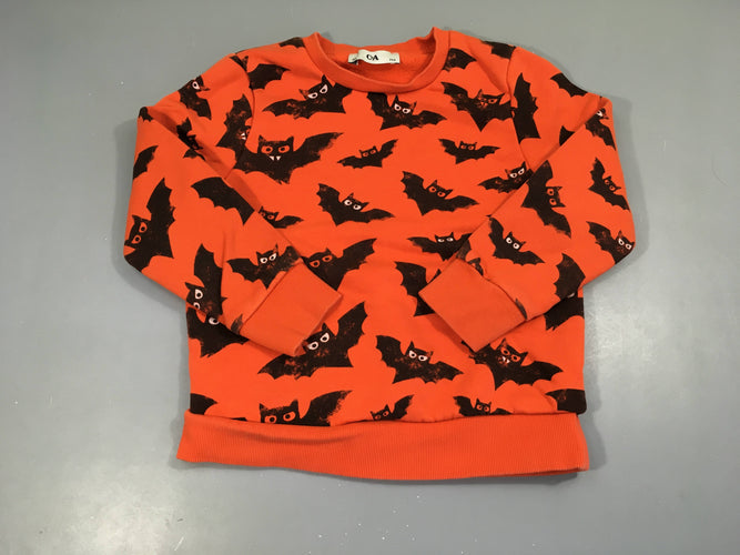 Sweat orange chauve-souris, moins cher chez Petit Kiwi