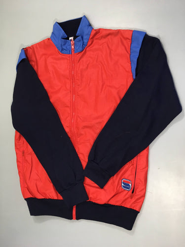 Veste de sport zippé rouge/bleu foncé bi-matière laine?, moins cher chez Petit Kiwi