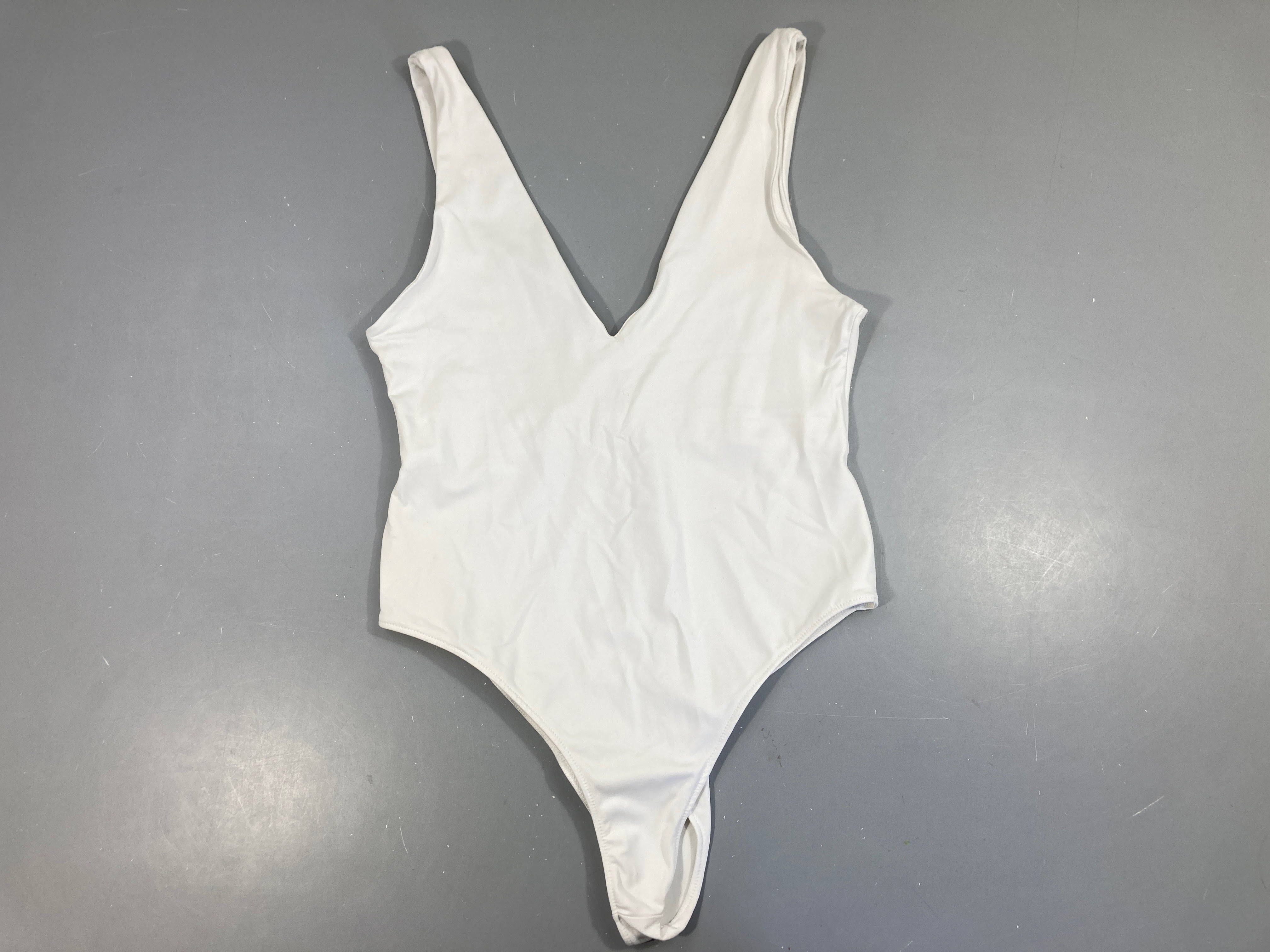 Body s.m blanc décolleté