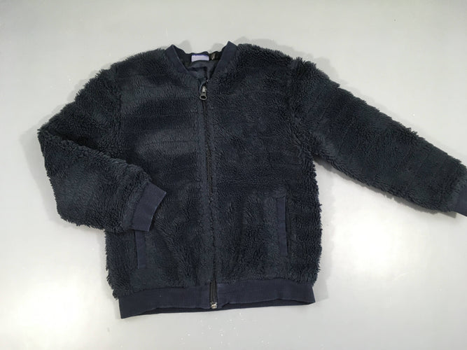Gilet zippé softy bleu foncé, moins cher chez Petit Kiwi