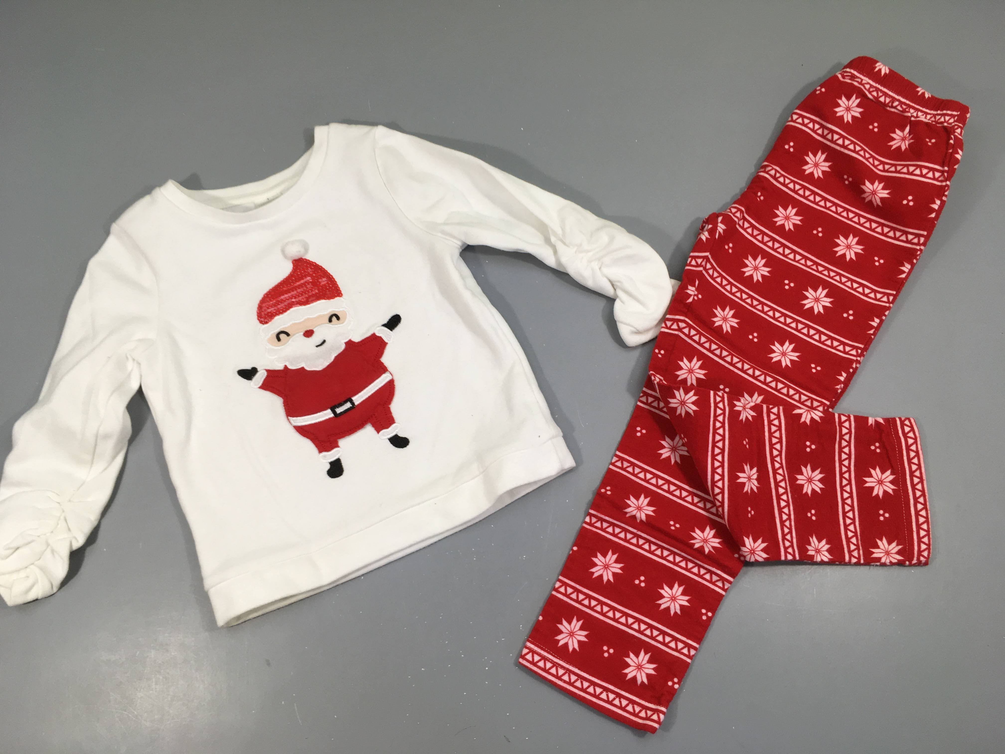 Pyjama 2 pcs molleton Père Noël sequins