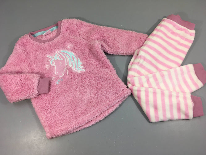 Pyjama 2 pcs softy rose licorne, Pocopiano, moins cher chez Petit Kiwi