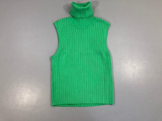 T-shirt s.m côtelé vert col roulé, moins cher chez Petit Kiwi