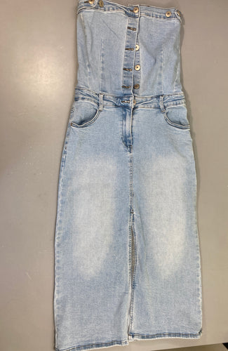 Robe bustier en jean 38, moins cher chez Petit Kiwi