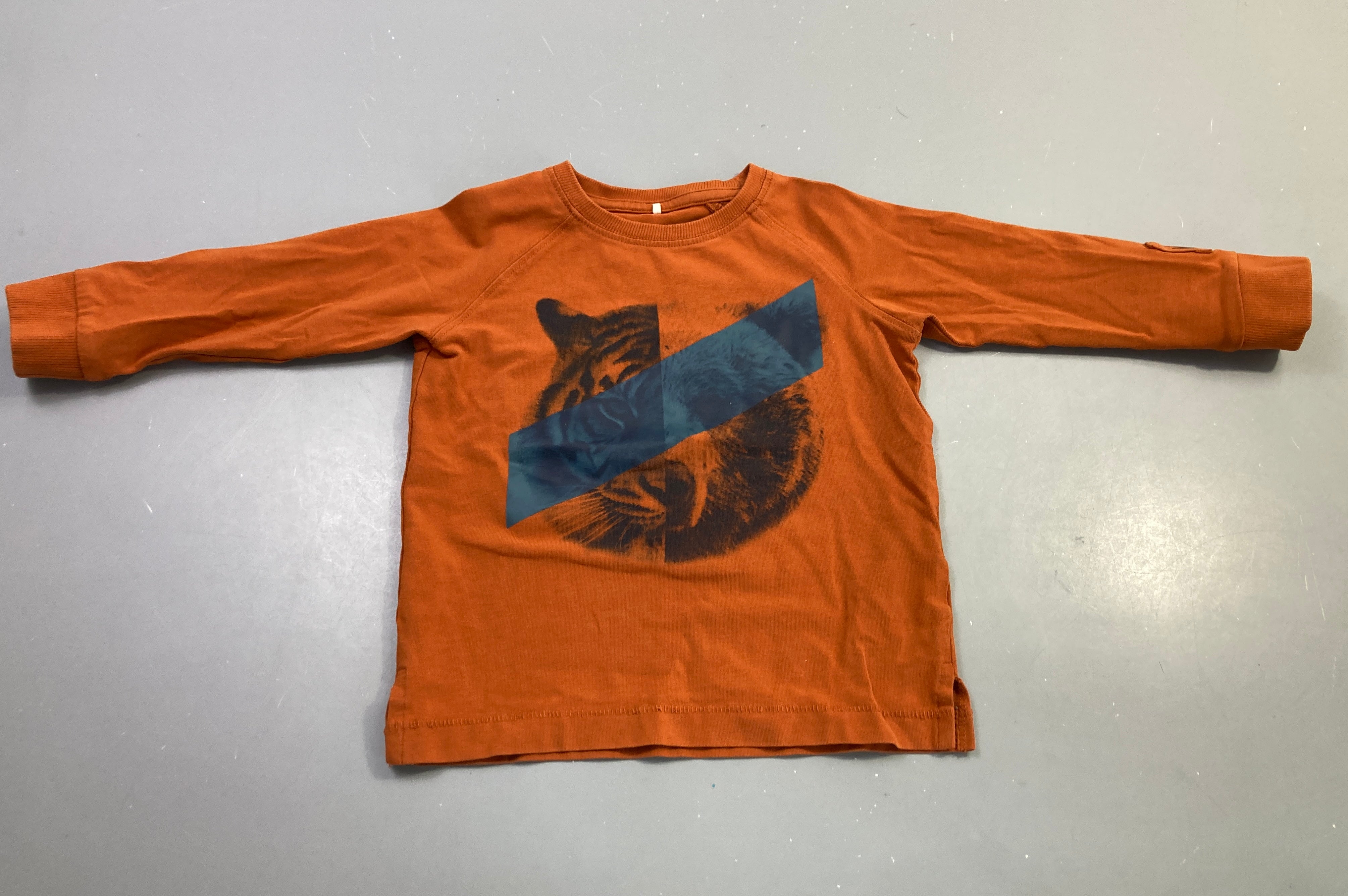 T-shirt m.l rouille imprimé tigre