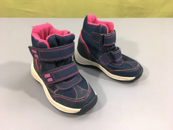 Bottines bleu/rose Waterproof Walkx, 25, moins cher chez Petit Kiwi