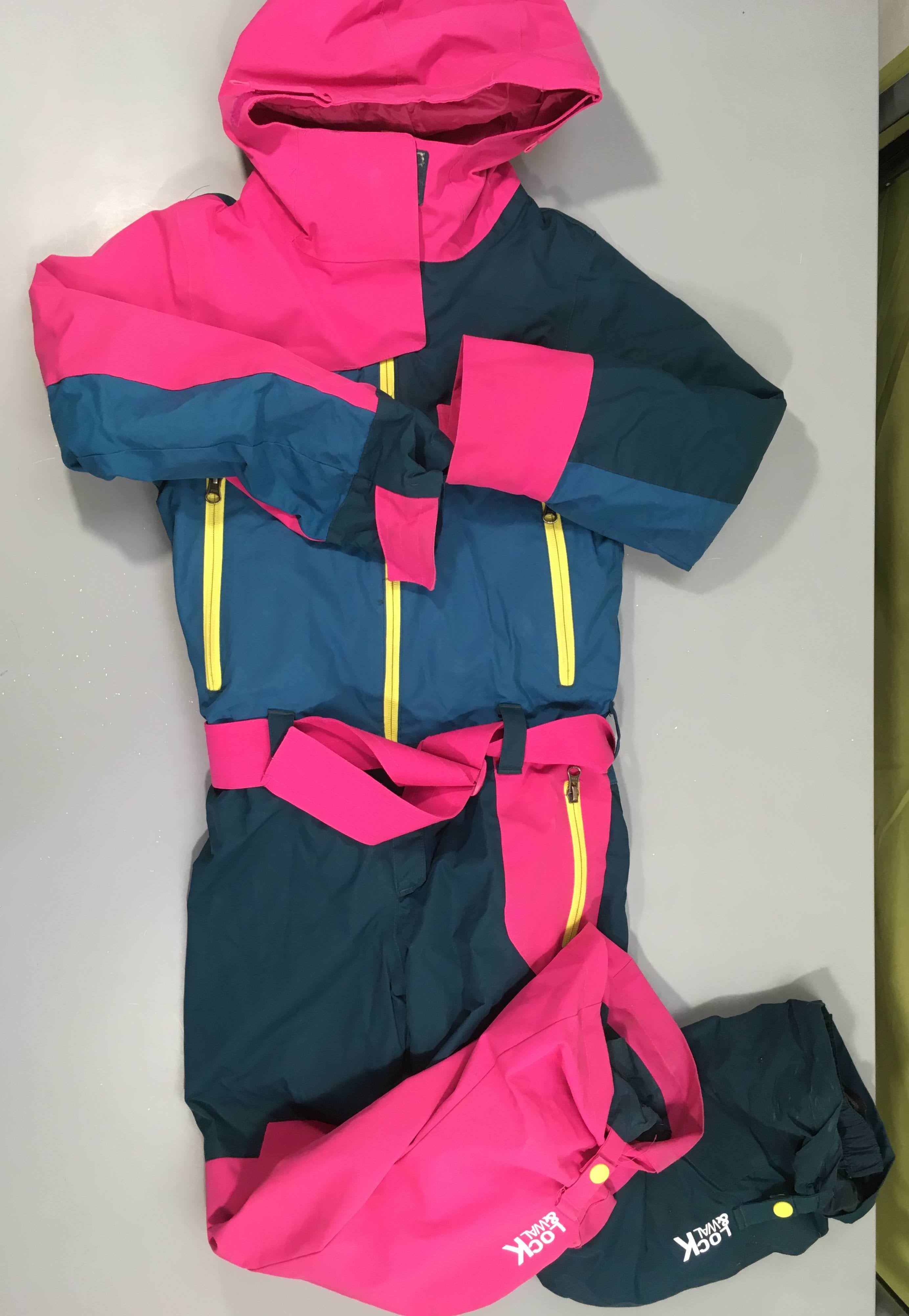 Combi de ski bleu/rose, DKT-F20a, Wed'ze, bas très légèrement usé