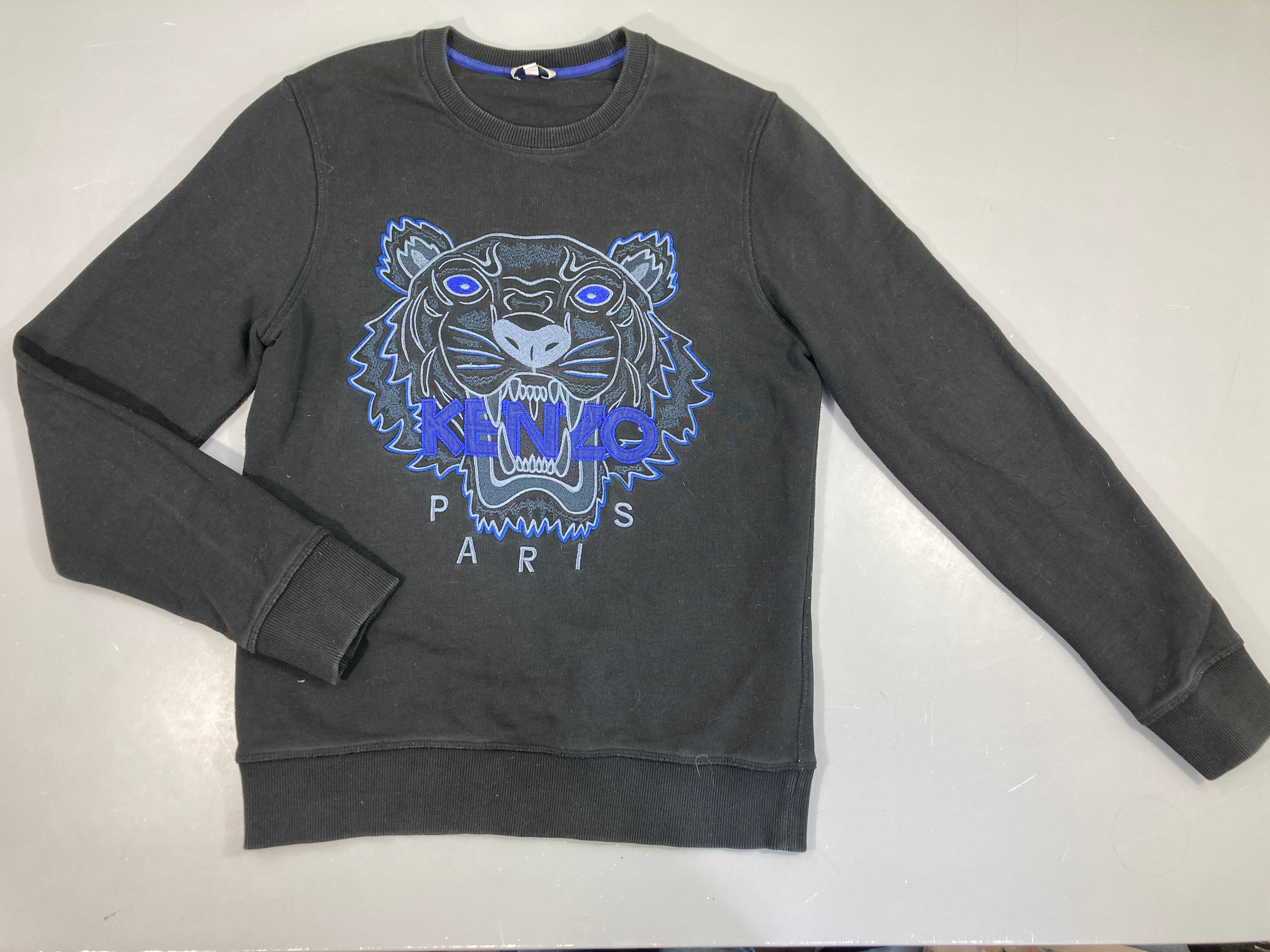Kenzo-Sweat noir Tigre